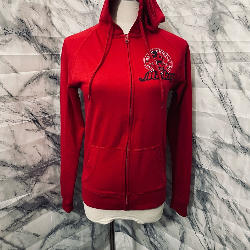 Disney Red Mickey Mouse Hoodie Jacket